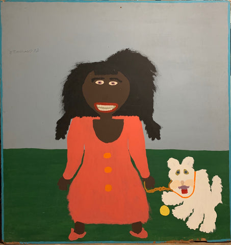 Link to Jake McCord Painting Lady Walking the Dog #28McCord Painting, c. 1990 Product