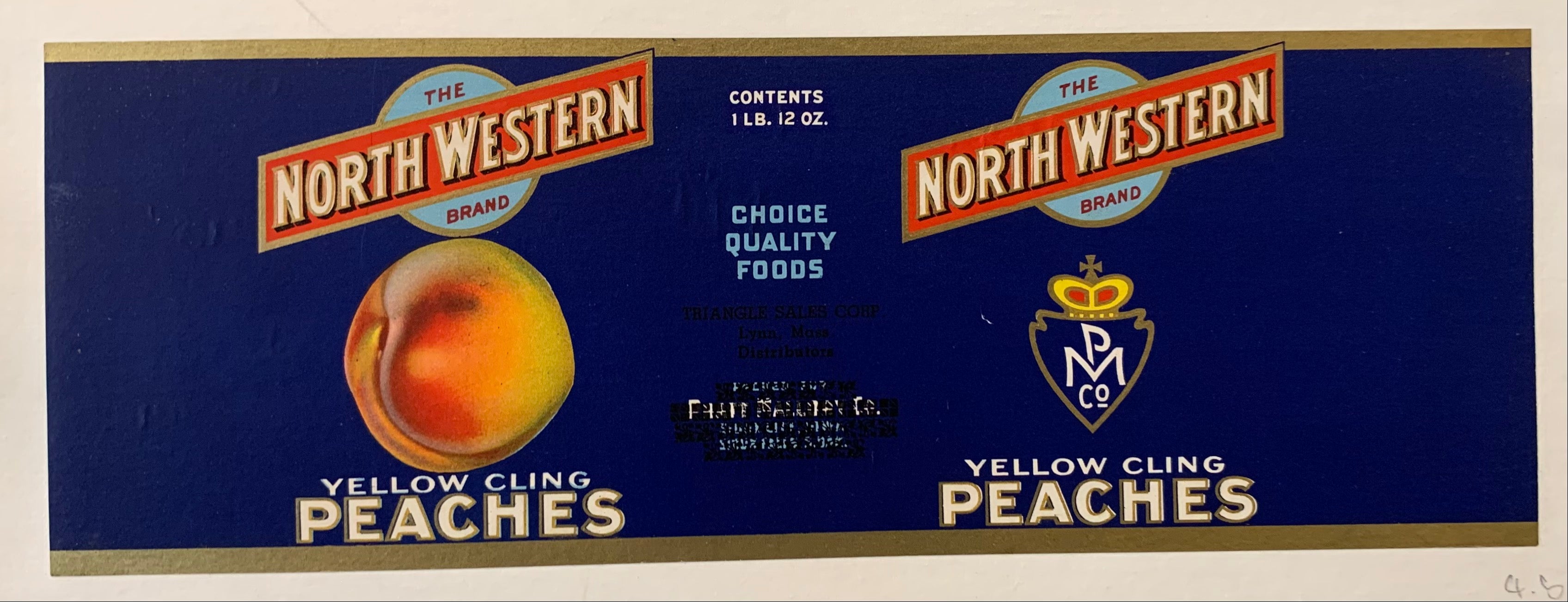 North Western Brand Peach Label