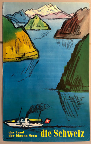 Link to  Das Land der Blauen Seen die Schweiz PosterSwitzerland, 1956  Product