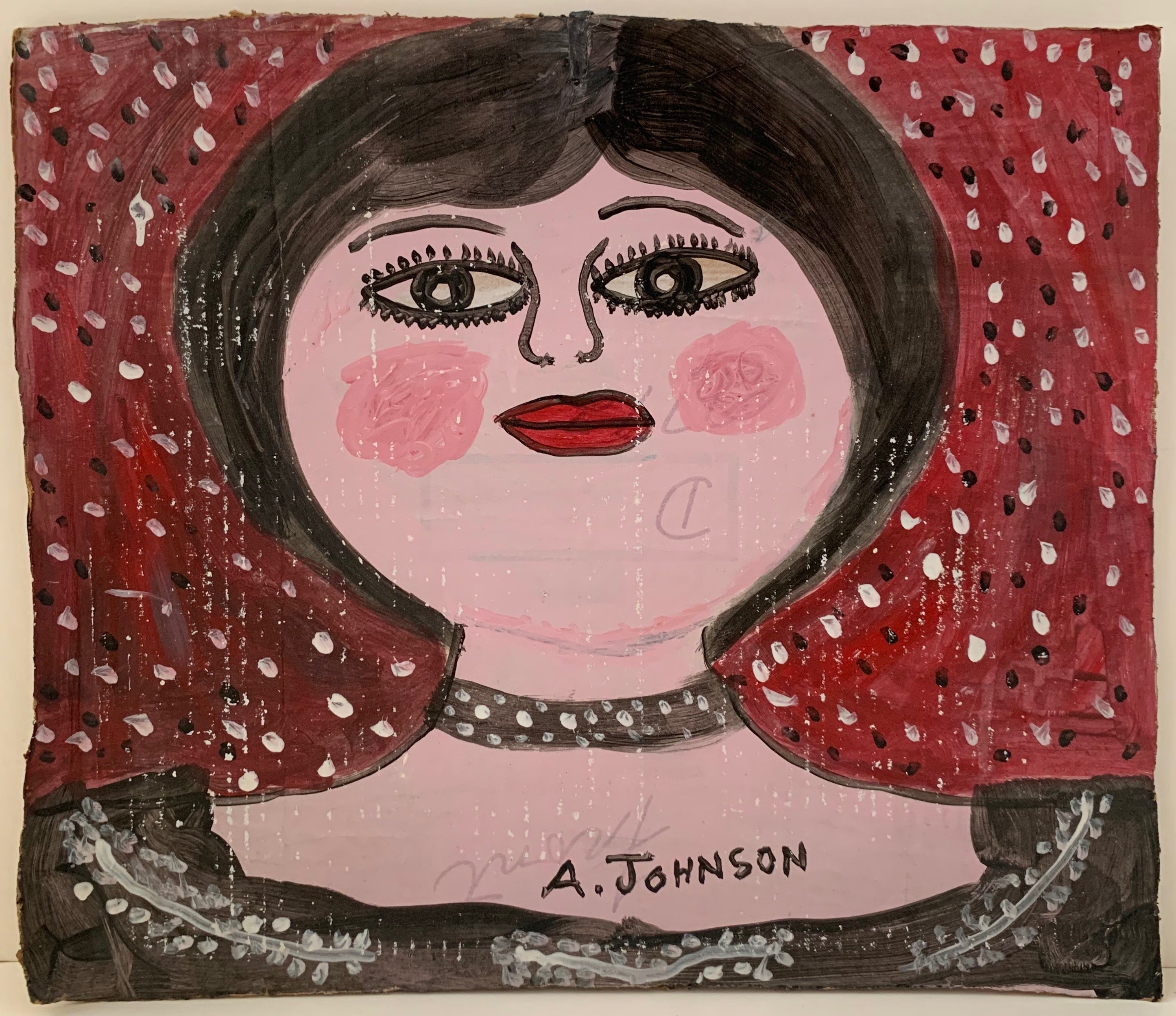 Red-Cheeked Woman Anderson Johnson Painting