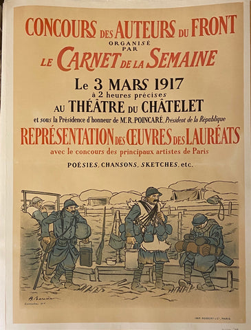 Link to  Concours des Auteurs du FrontFrench Poster, 1917  Product