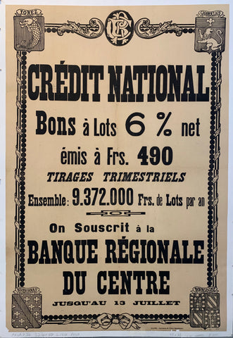 Link to  Crédit NationalWar Poster, 1918  Product