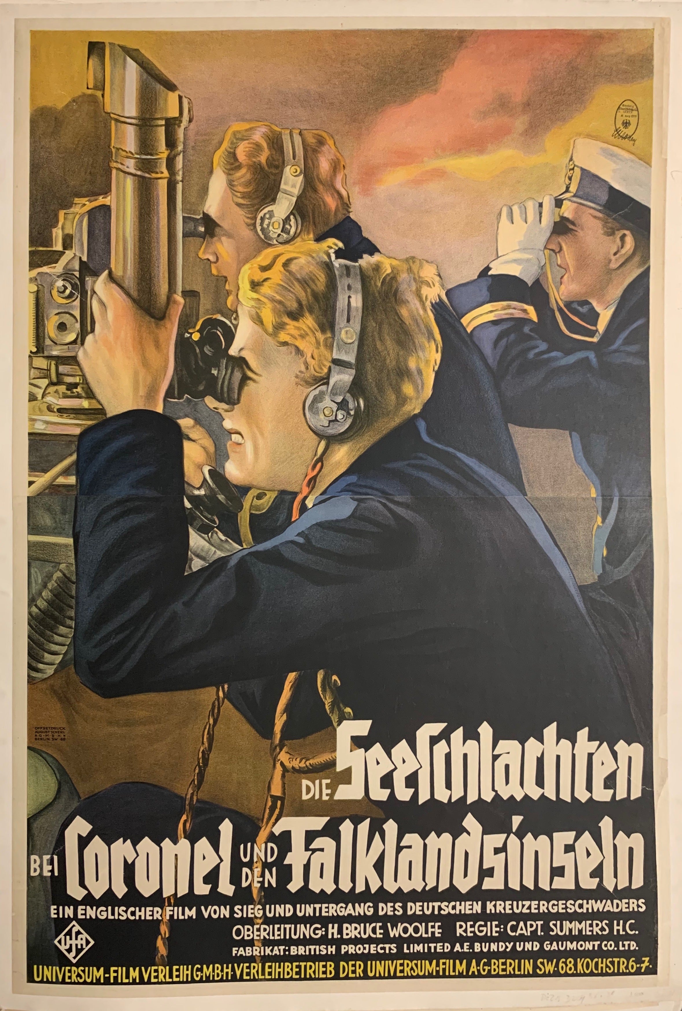 Die Seeschlachten Bei Coronel Und Den Falklandinsein Film Poster