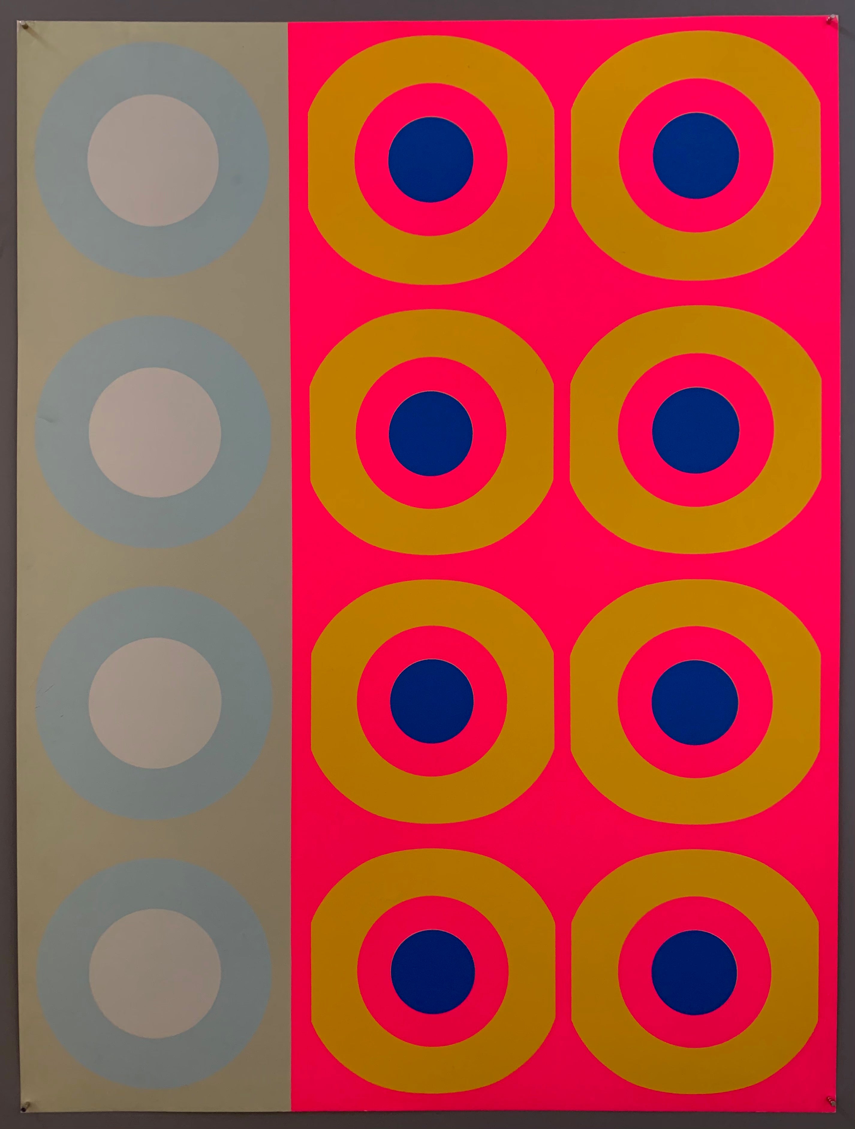 Three panels of targets, 12 in total.