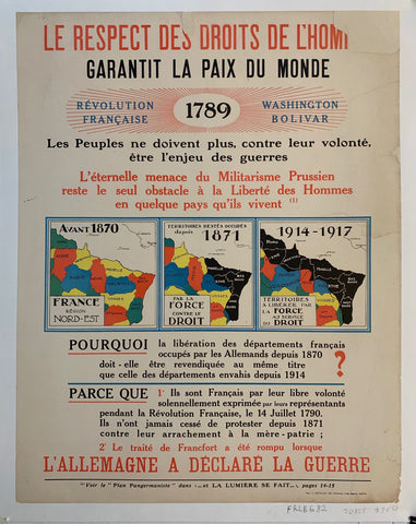 Link to Le Respect des droits de L'Homme - Garantit La Paix Du MondeFrance, 1914 Product