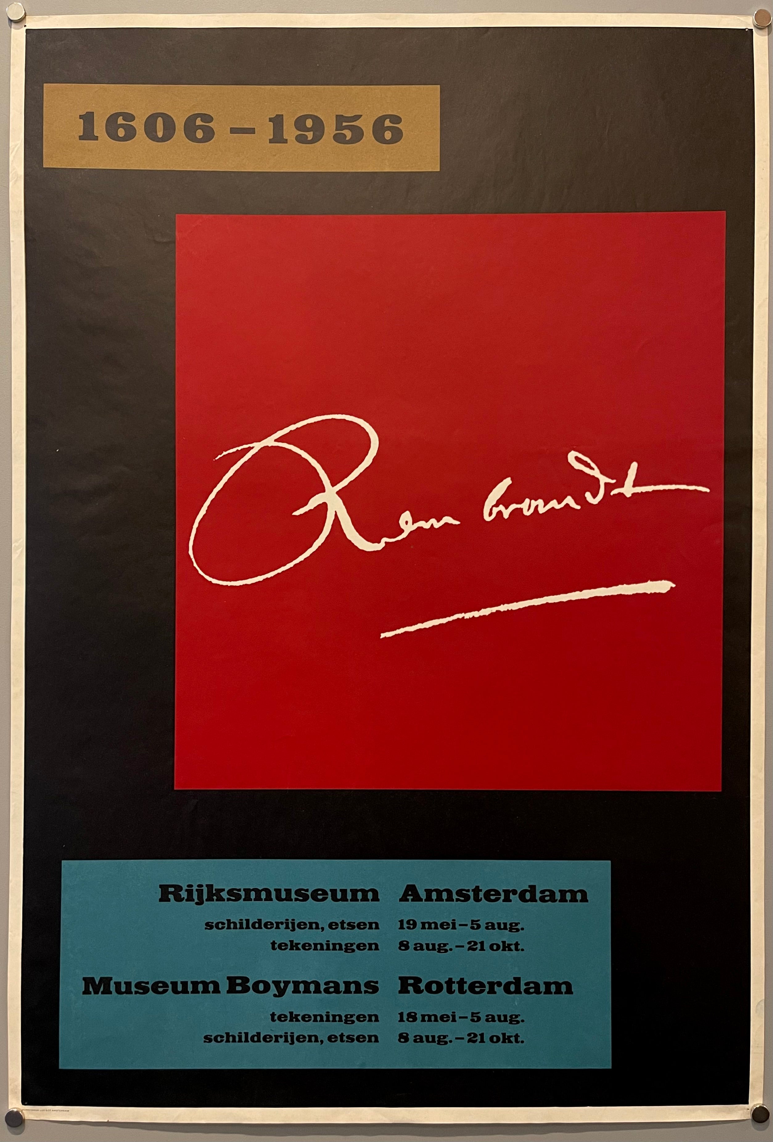 poster for a Rembrandt exhibition