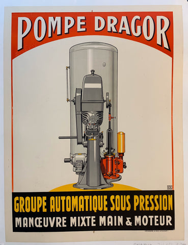 Link to Pompe Dragor Groupe Automatique Sous Pression Manoeuvre Mixte Main & MoteurFrance, C. 1920 Product