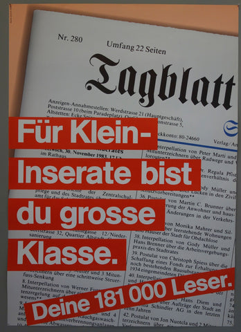 Link to Für Kleininserate bist du grosse KlasseSwitzerland, 1983 Product