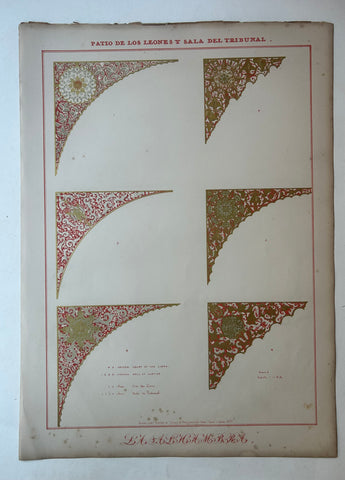 Link to Patio de los Leones y Sala del Tribunal Alhambra Print 12England, c. 1844 Product