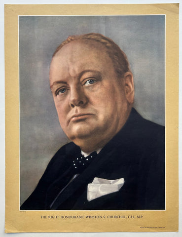 Link to The Right Honourable Winston Churchill Poster ✓Great Britain, c. 1940 Product