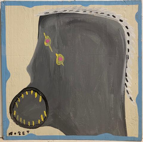 Link to Gray and Yellow Self Portrait Mose Tolliver PaintingU.S.A., c. 1995 Product