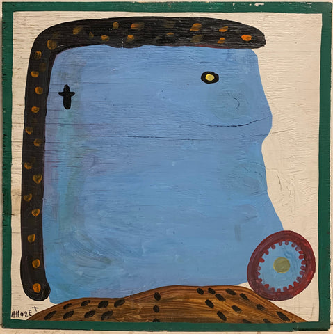 Link to Blue and Black Self Portrait Mose Tolliver PaintingU.S.A., c. 1995 Product