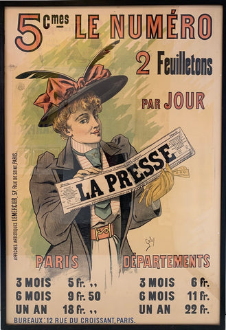 Link to  5 cmes Le Numero 2 Feuilletons par Jour "La Presse"France, C. 1895  Product
