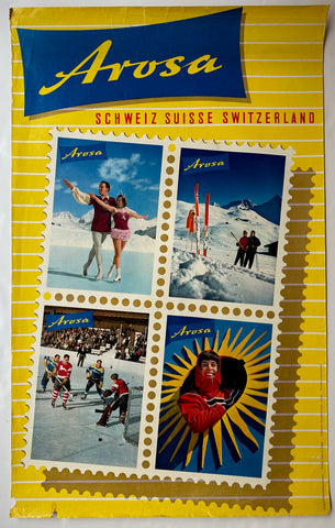 Arosa Switzerland Winter Travel Poster