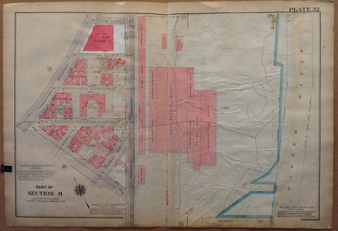 Link to NYC Bronx Map - Part of Section 8, Broadway & Harlem RiverU.S.A c. 1921 Product