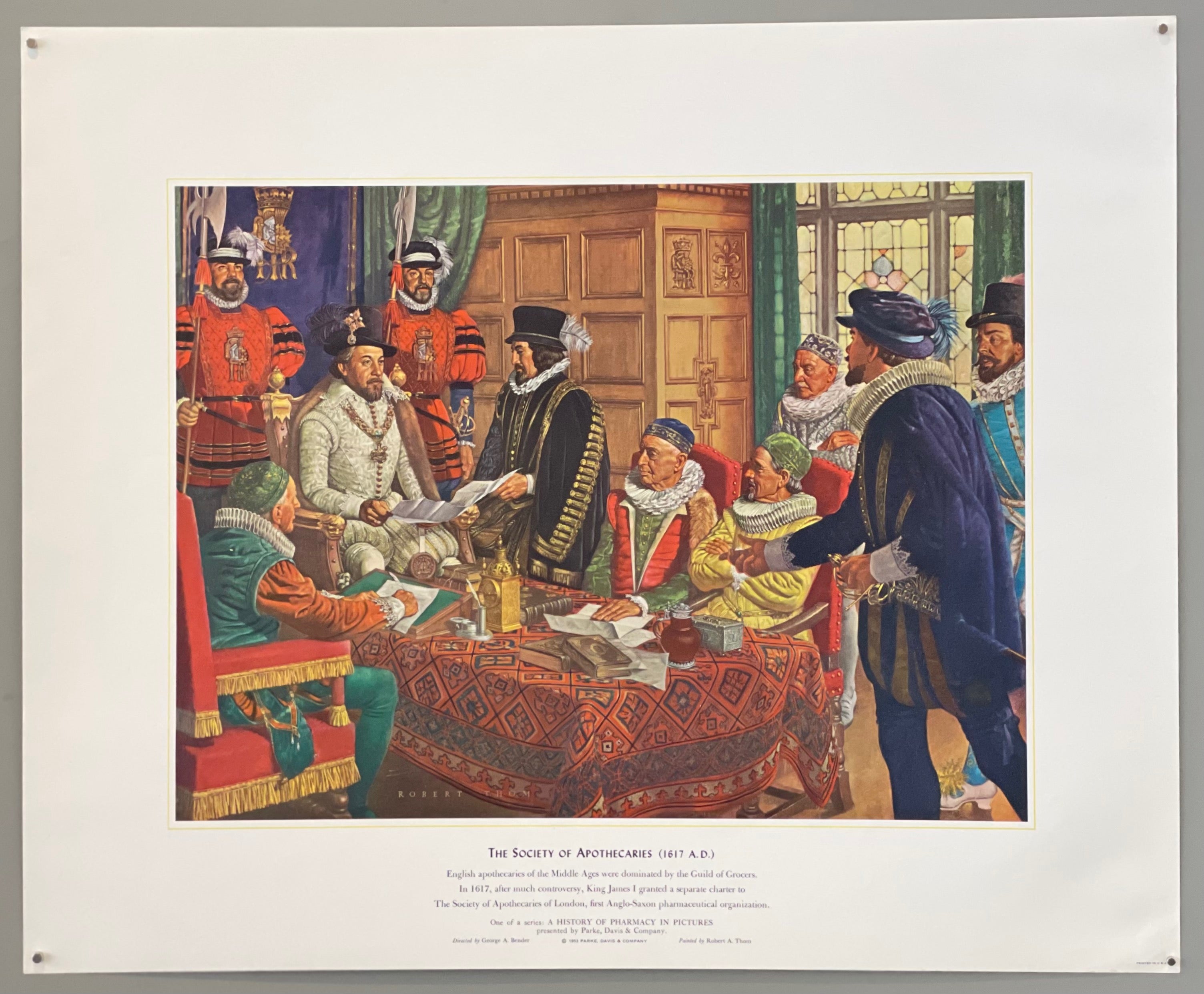poster of the foundation of the society of apothecaries