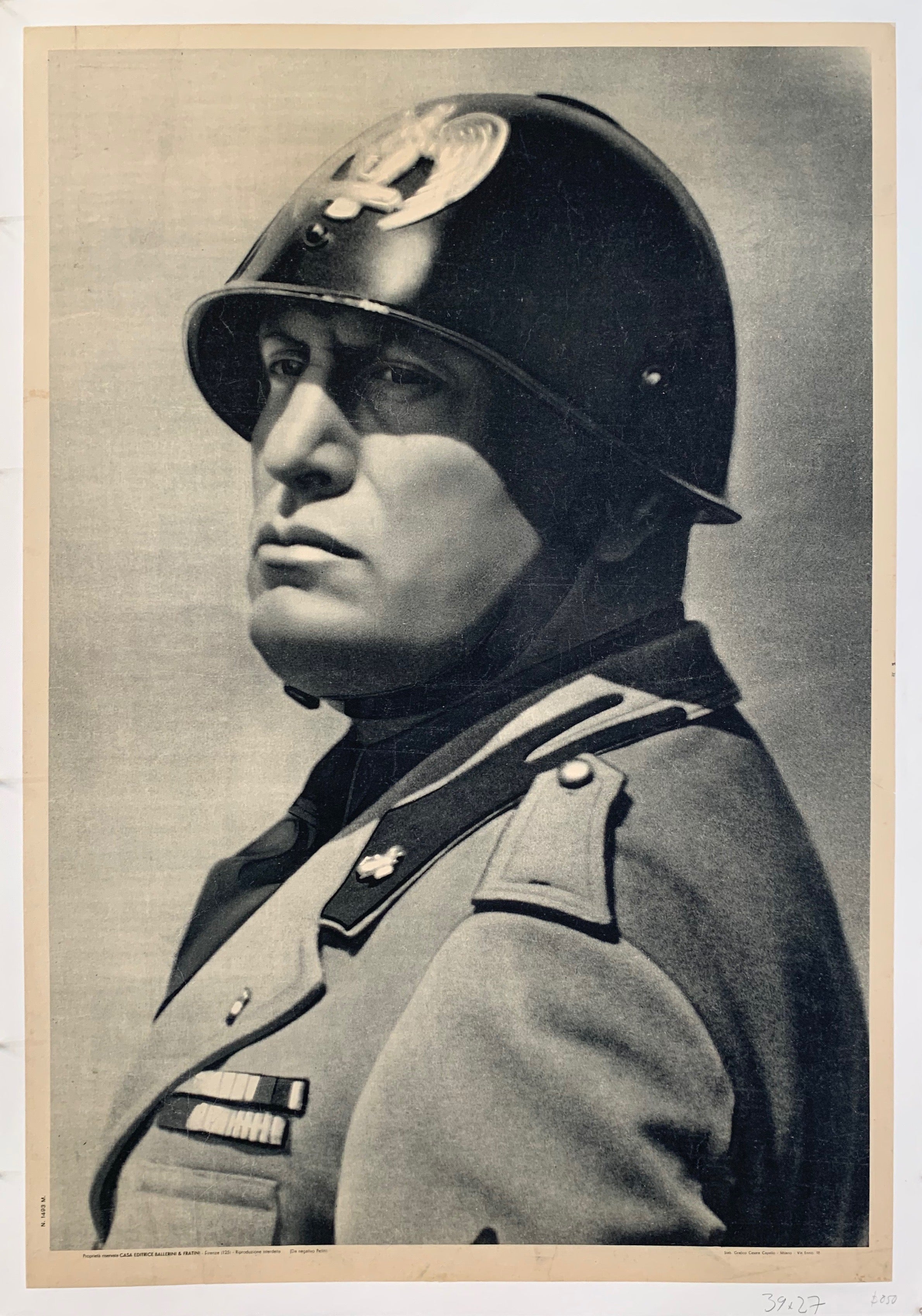 låg skylle champignon Mussolini Portrait – Poster Museum