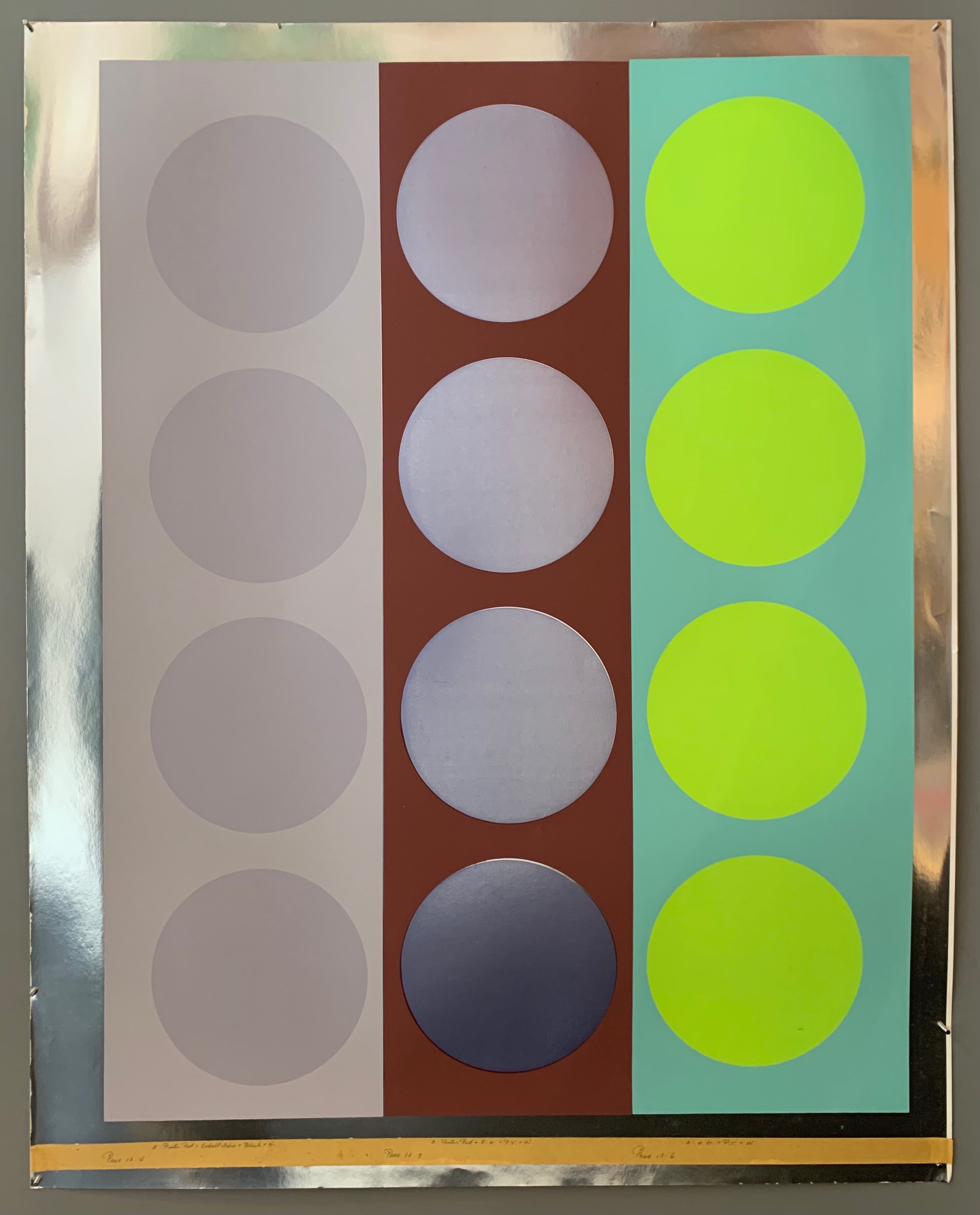 Three rows of circles