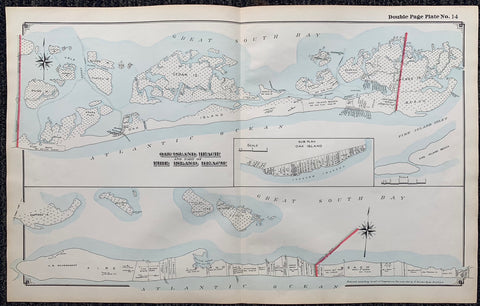 Link to Long Island Index Map No.2 - Plate 14 Oak Island Beach, Fire Island BeachLong Island, C. 1915 Product