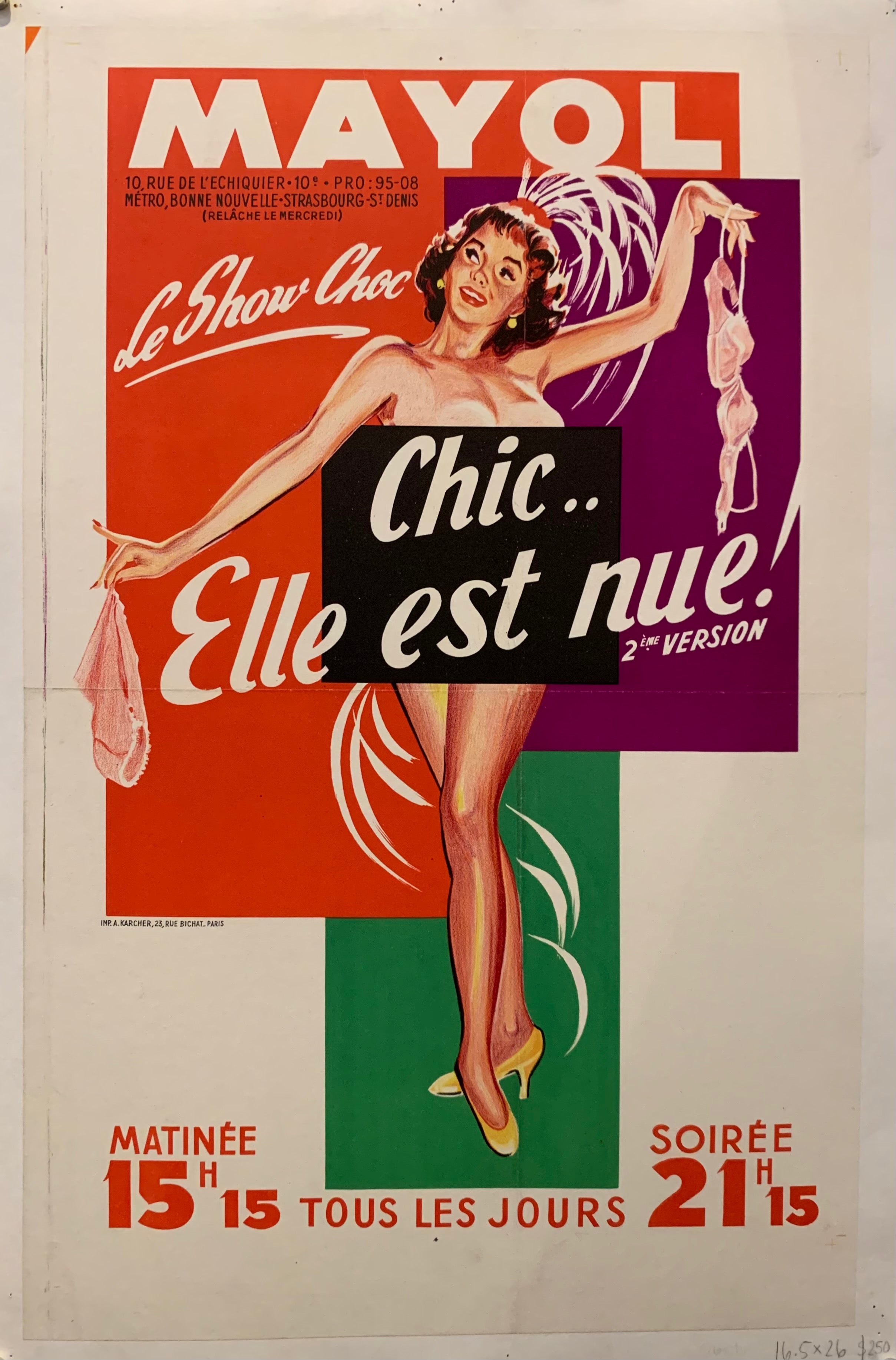 Mayol - Le Show Choc Poster