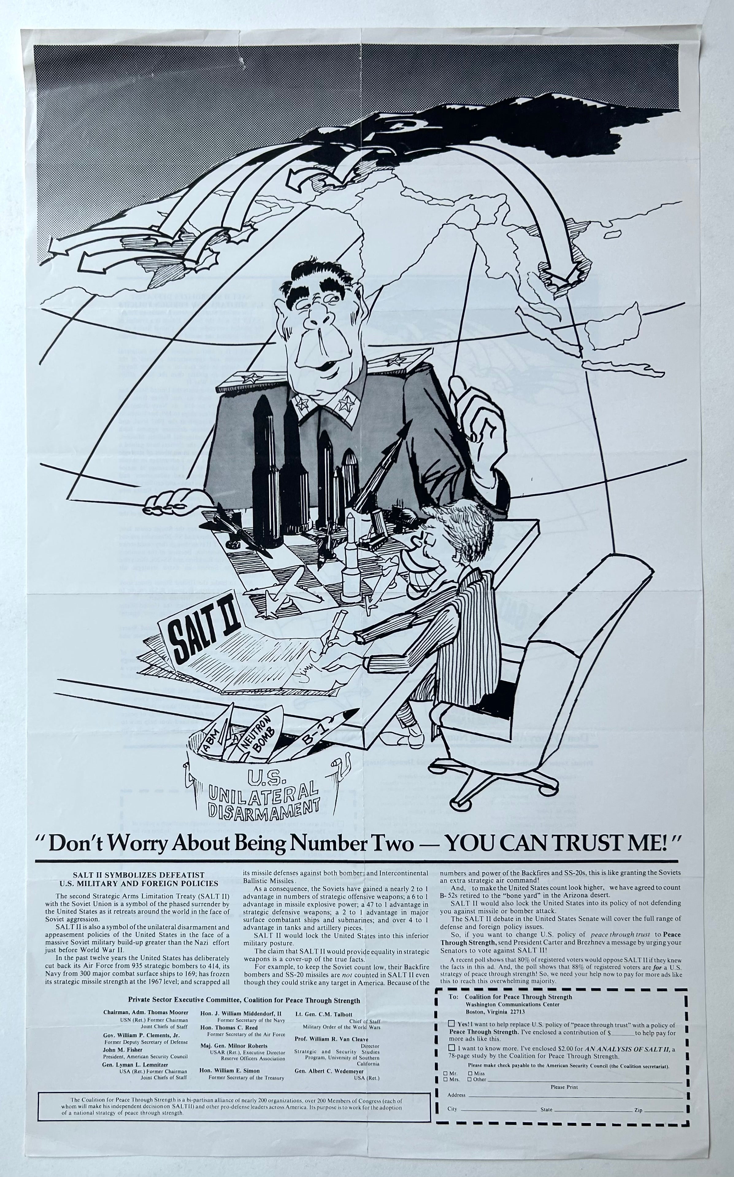 Don't Worry About Being Number Two Poster