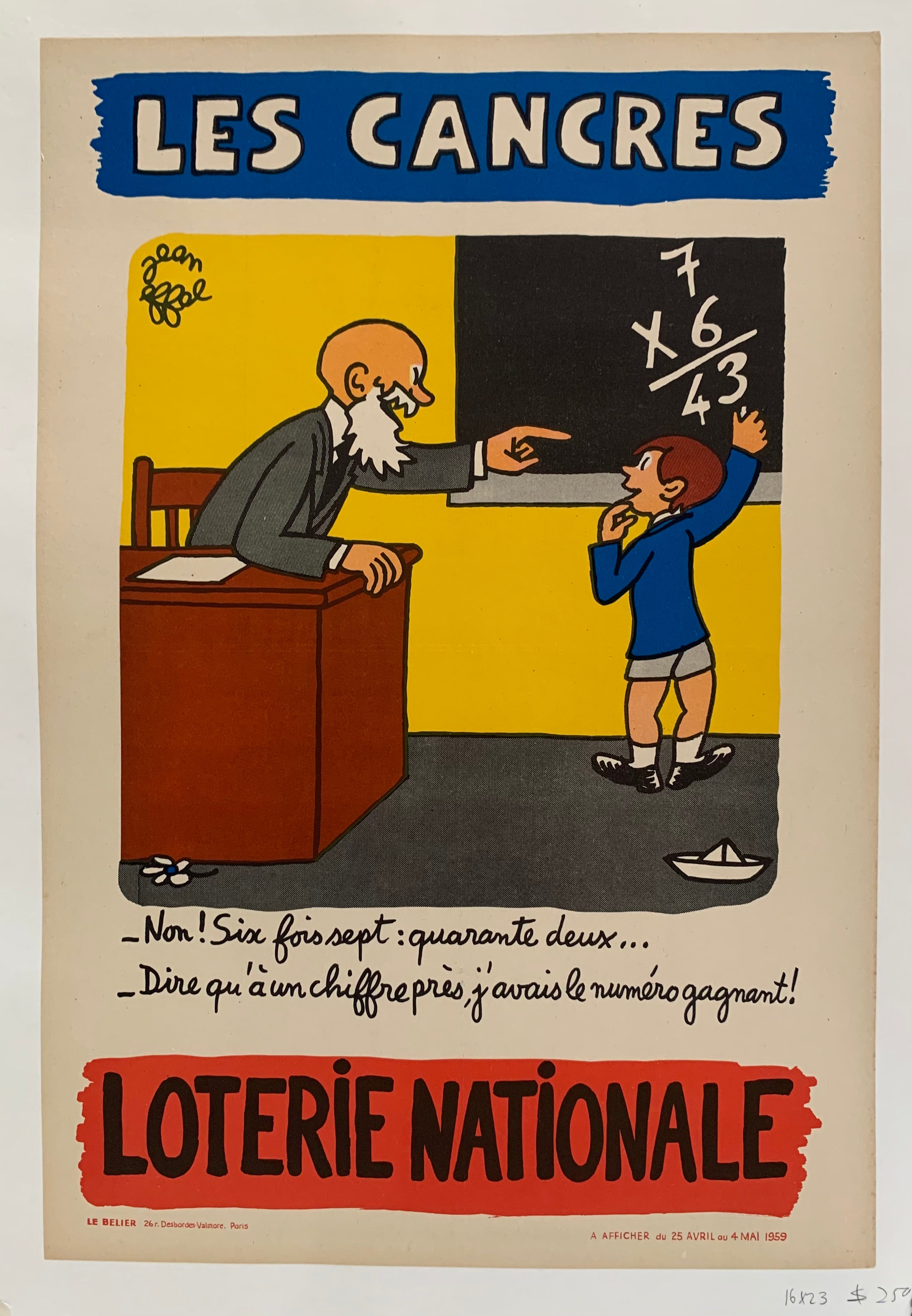 Loterie Nationale Les Cancres Poster