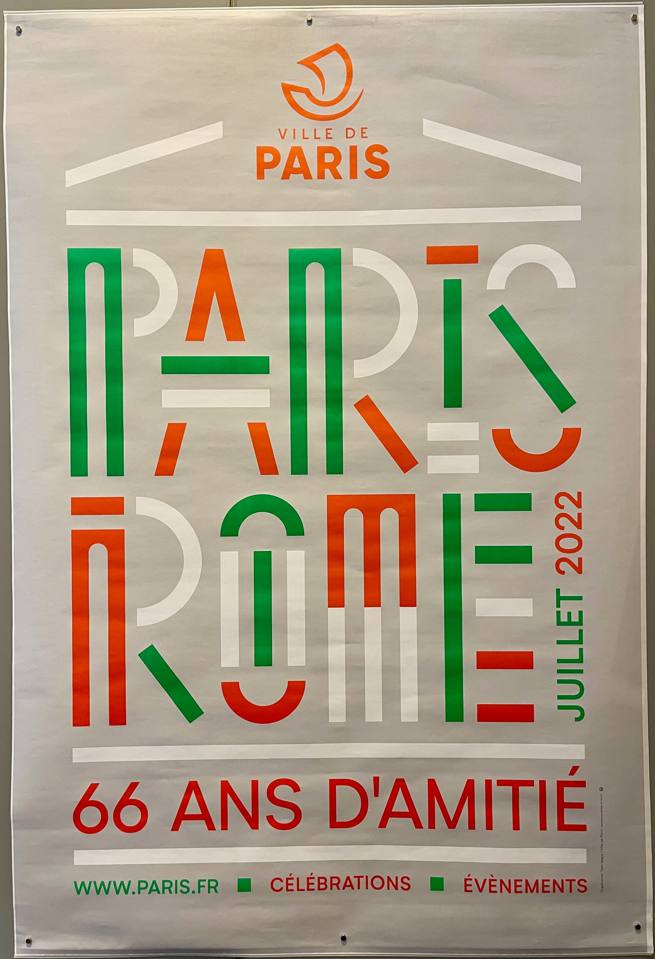 Paris-Rome Twinning Anniversary Poster
