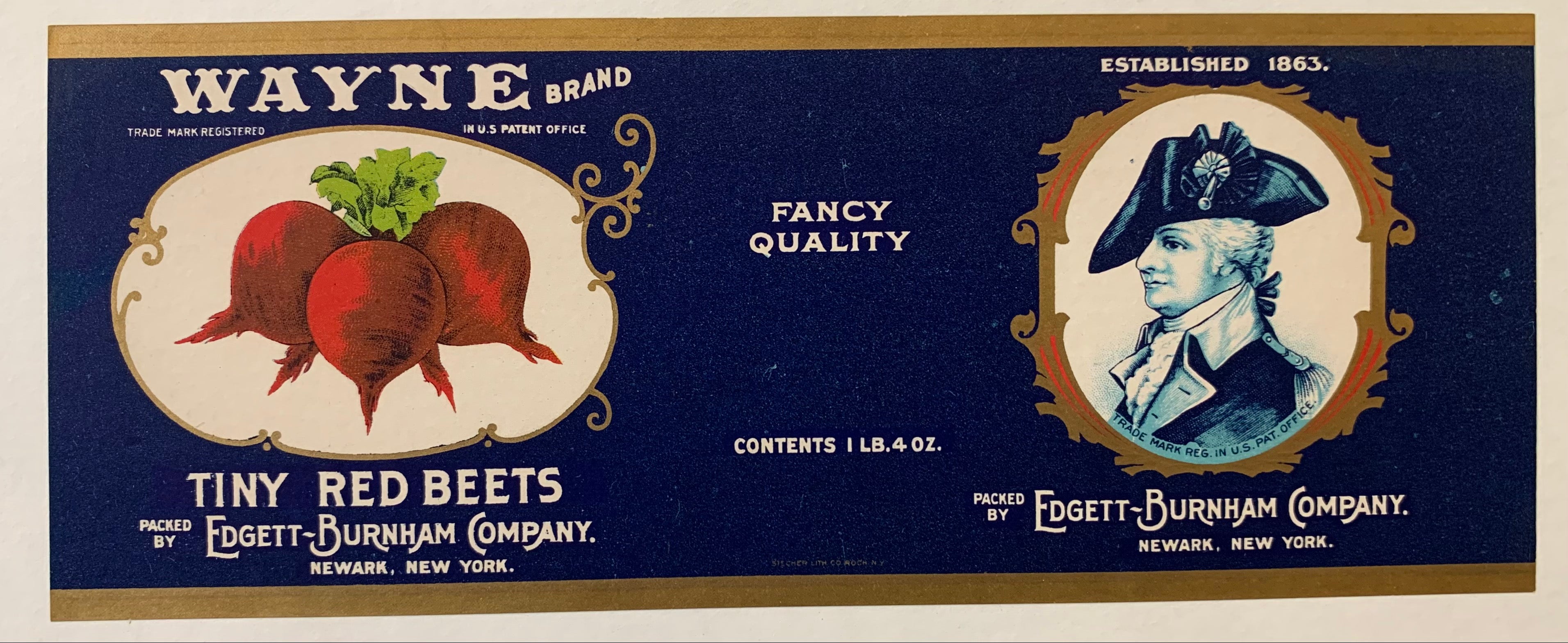 Wayne Brand Red Beet Label