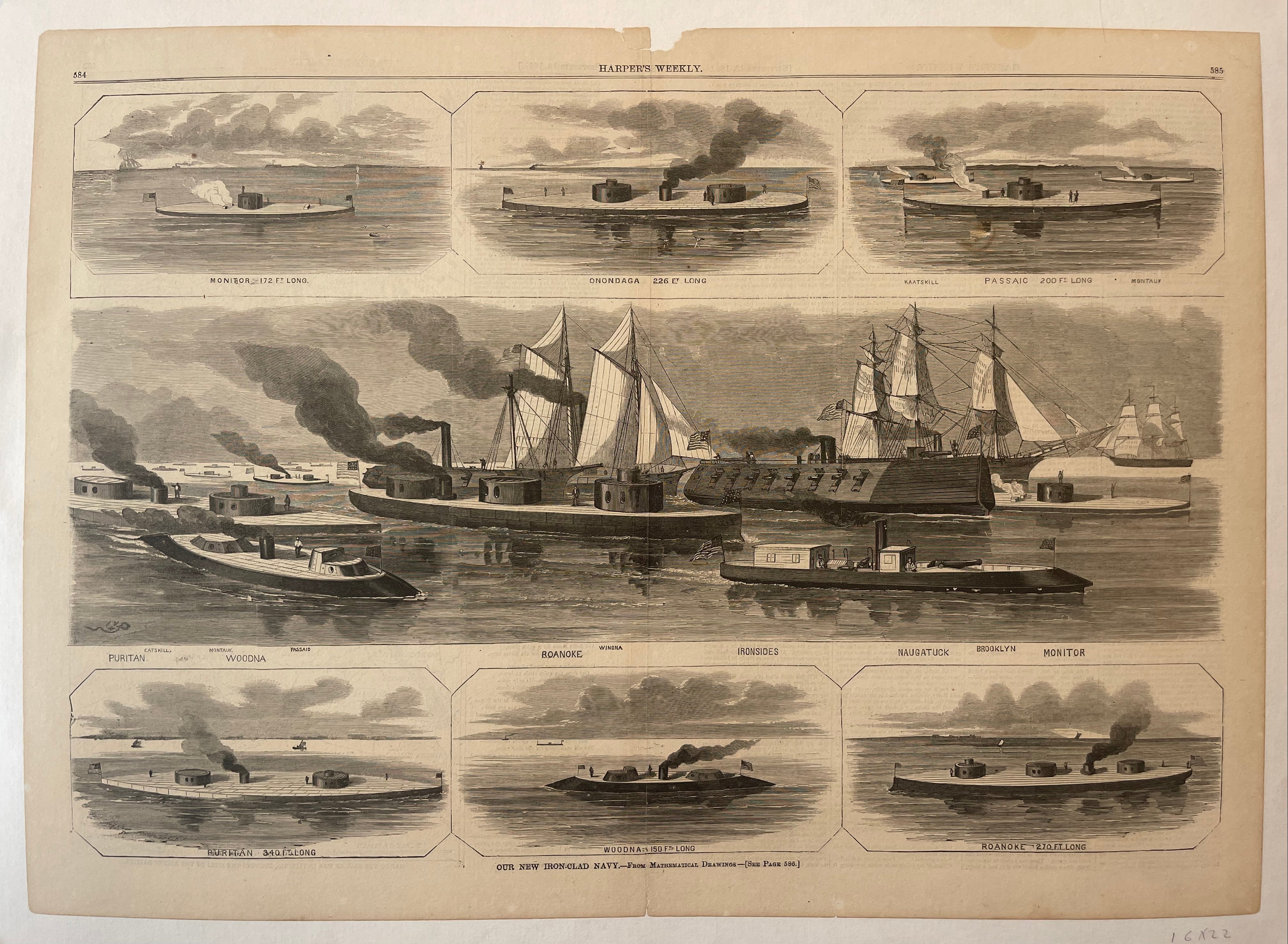 Harper's Weekly 'Iron-Clad Navy' Illustration