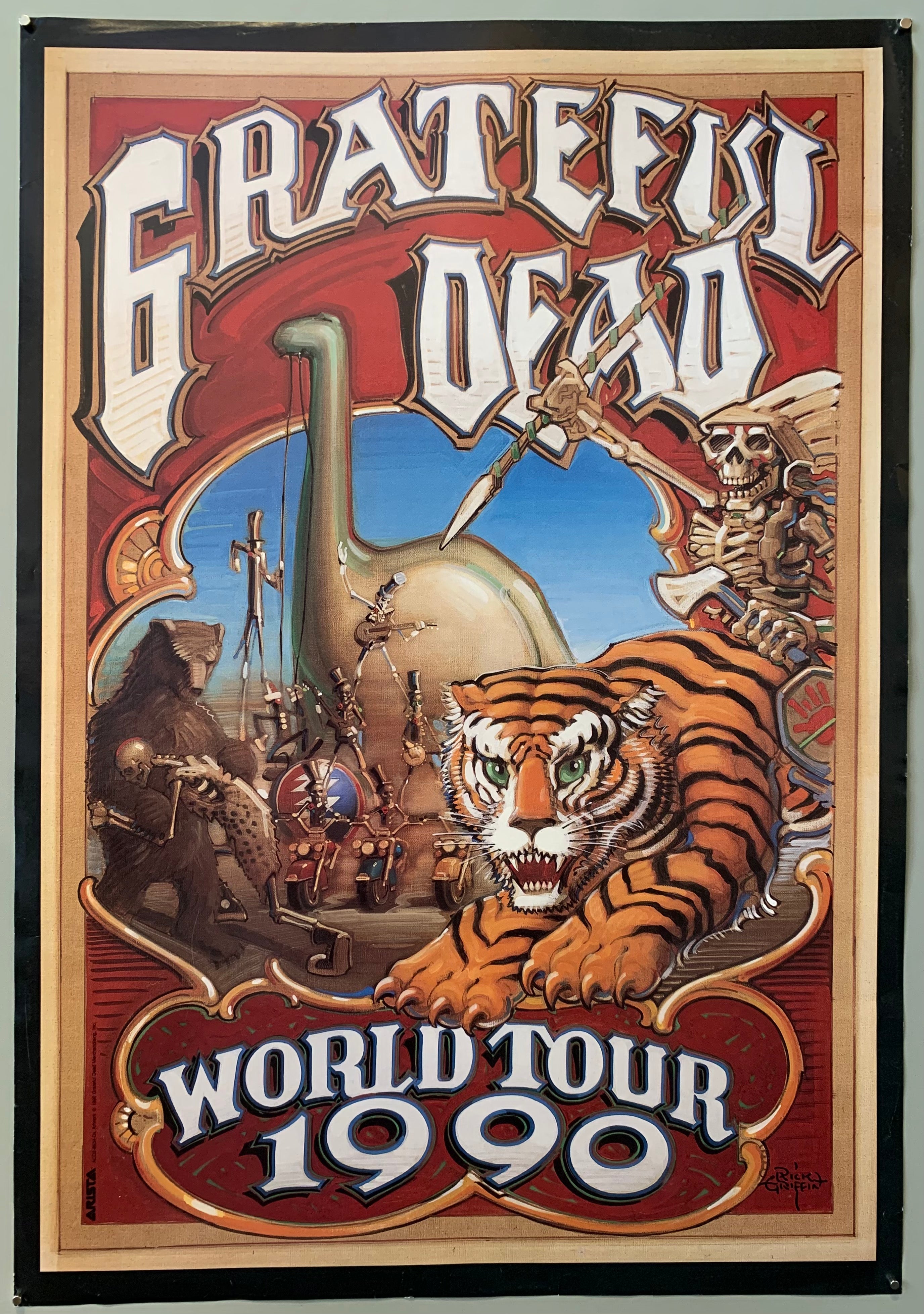 Grateful Dead World Tour 1990 Poster