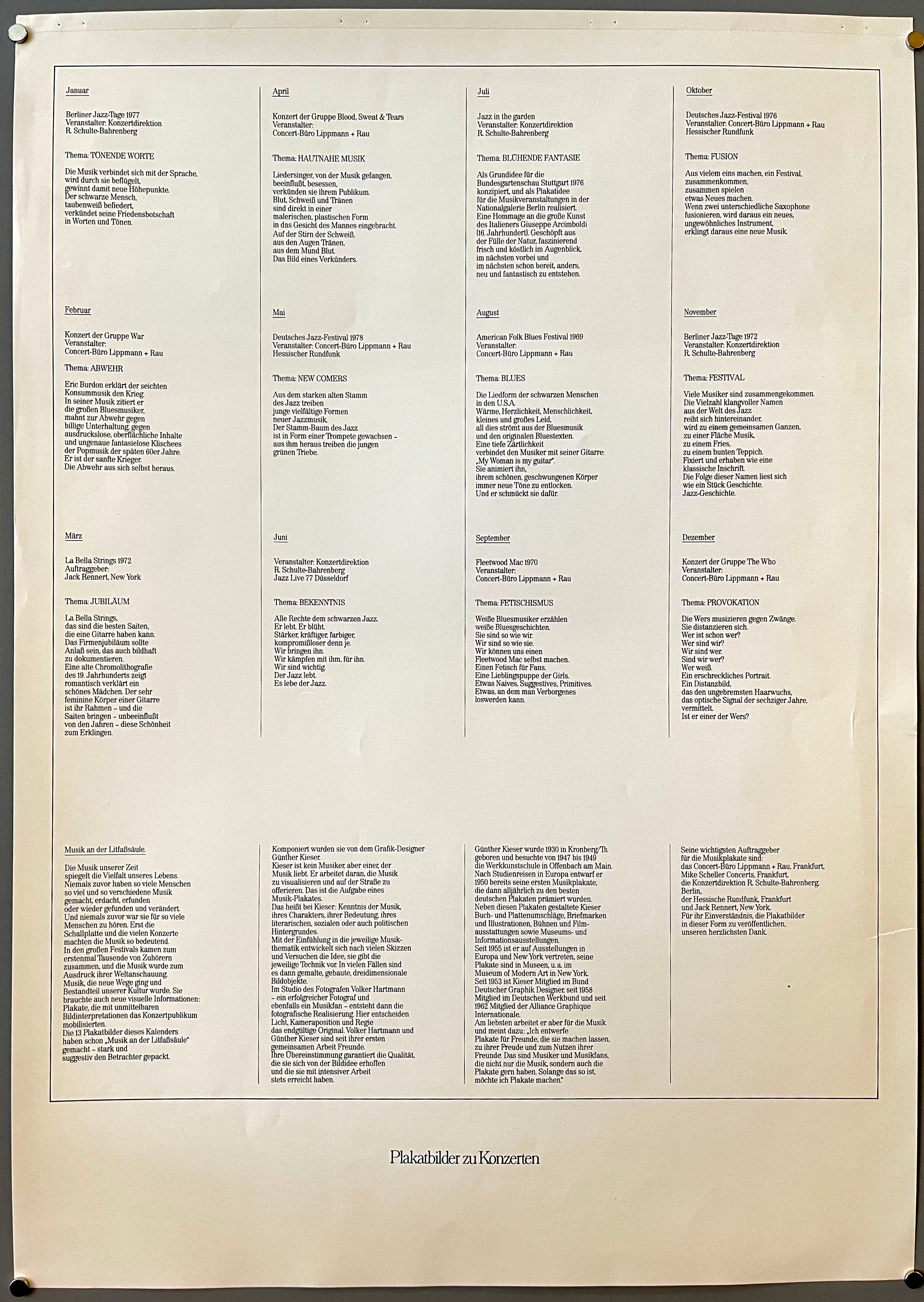 poster for a concert lineup