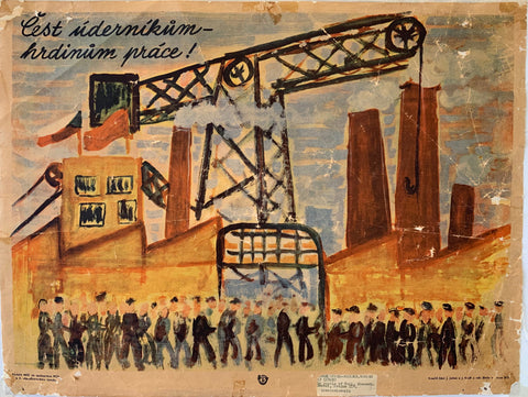 Link to Honor Shock-Workers, Heroes of Labor! ✓Czechoslovakia, C. 1915 Product