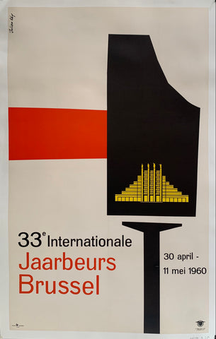 Link to  33e Internationale Jaarbeurs Brussel Poster ✓Belgium, 1960  Product