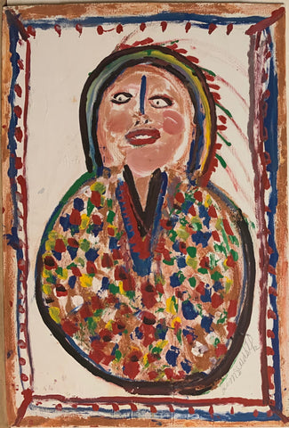 Link to Native American Chief #93, Jimmie Lee Sudduth PaintingU.S.A, c. 1995 Product
