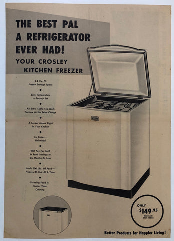 Link to The Best Pal a Refrigerator Ever Had! Crosley Kitchen Freezer ✓C. 1965 Product
