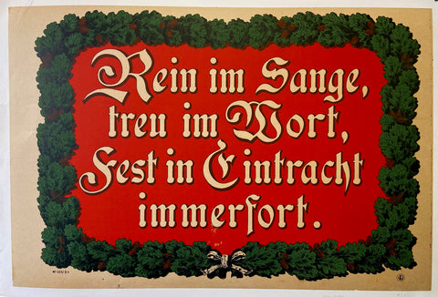 Link to  Rein im Sange, treu im Wort, Ist in Eintracht immerfort PosterGermany, c. 1895  Product