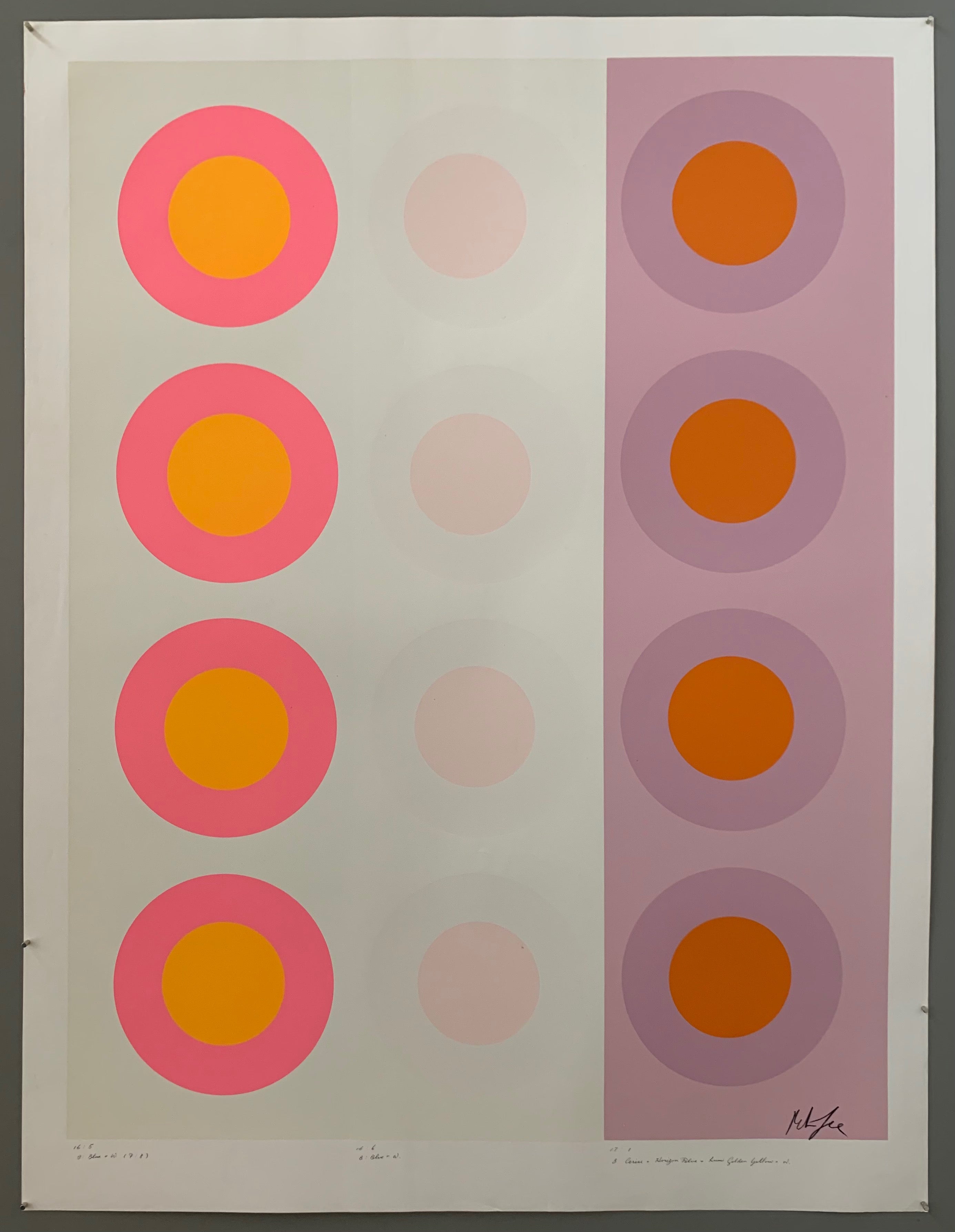 Three rows of targets
