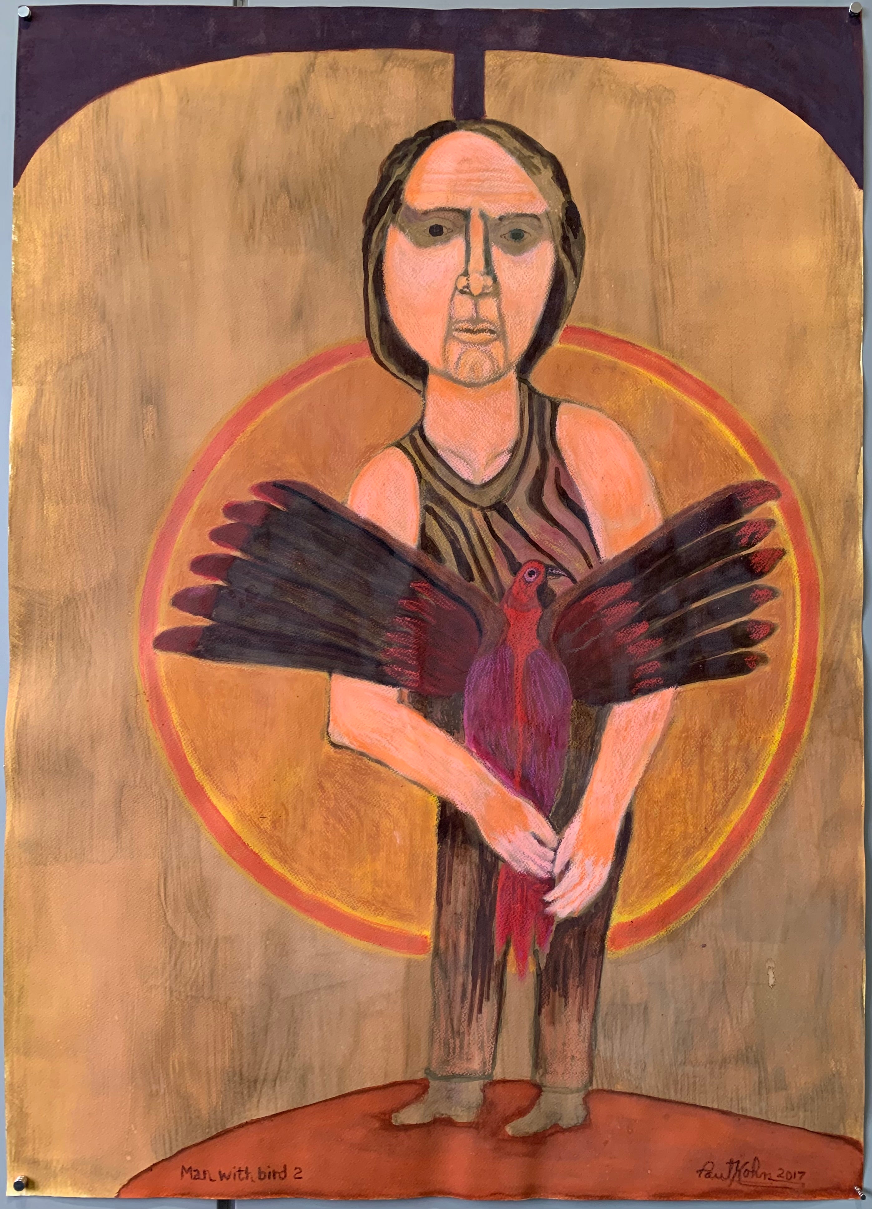 Paul Kohn 'Man with Bird' #13