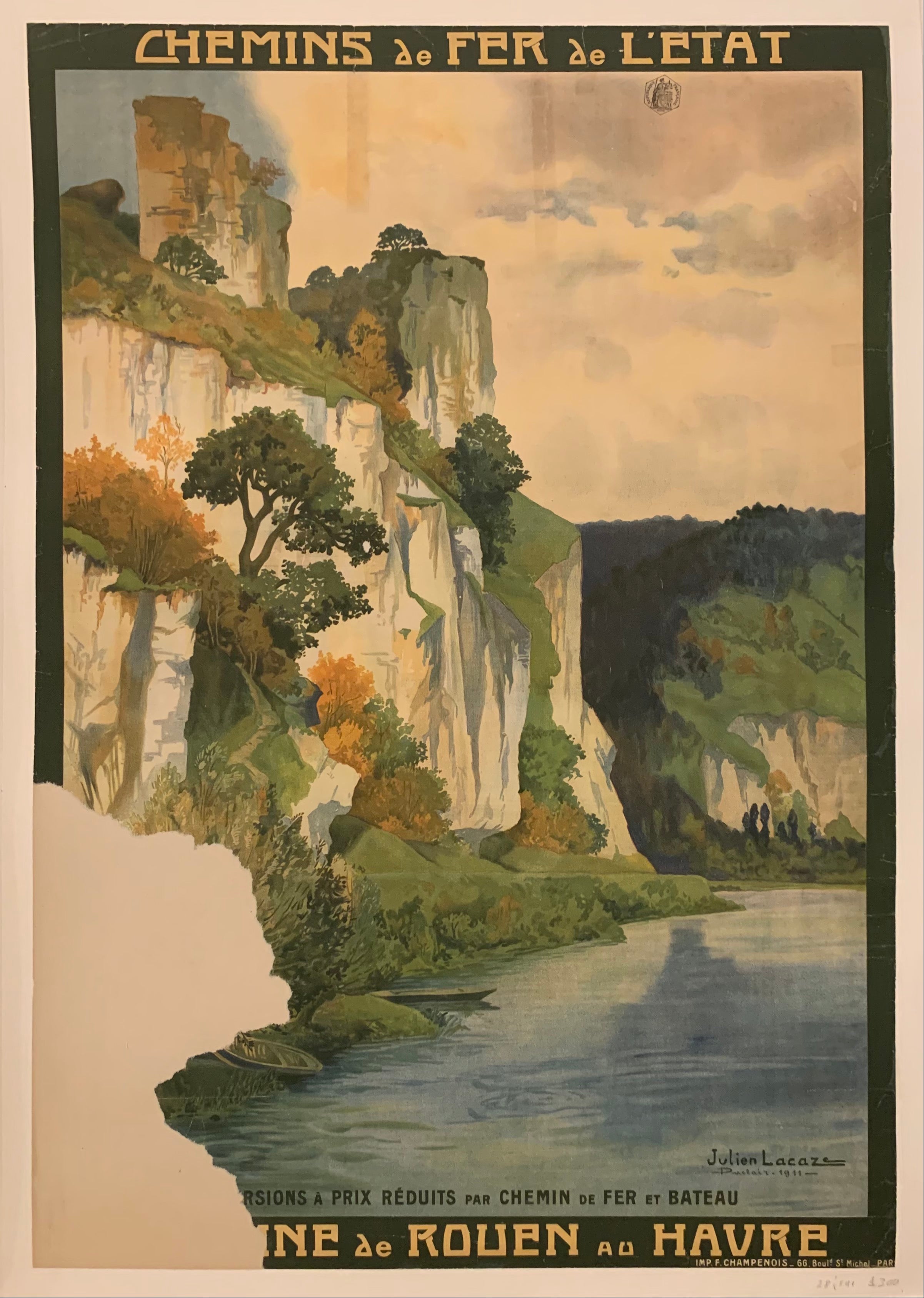 La Seine de Rouen au Havre Poster ✓