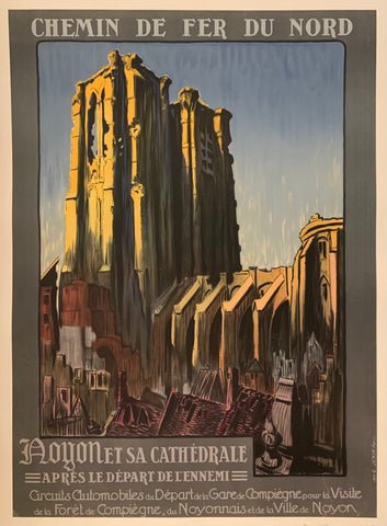 Link to  Noyon et sa Cathedrale Poster ✓France, c. 1920  Product