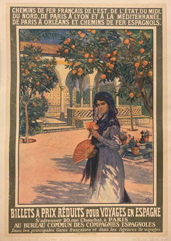 Link to  Billets à Prix Réduits pour Voyages en Espagne Poster ✓France, c. 1910  Product