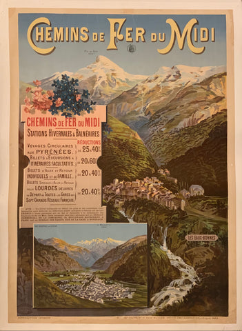 Link to  Chemins de Fer du Midi PosterFrance, 1896  Product