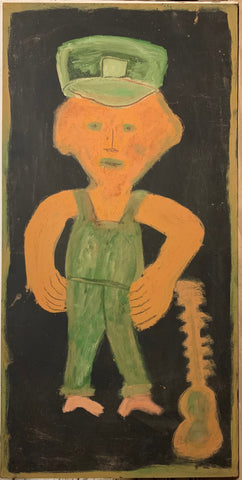Link to  Musician in Overalls #89, Jimmie Lee Sudduth PaintingU.S.A, c. 1995  Product