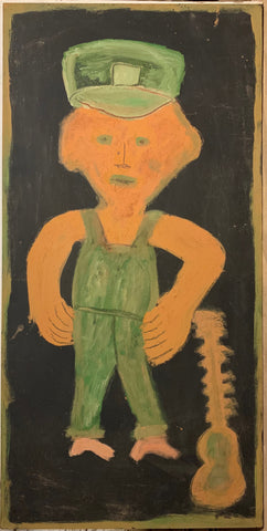 Link to Musician in Overalls #89, Jimmie Lee Sudduth PaintingU.S.A, c. 1995 Product