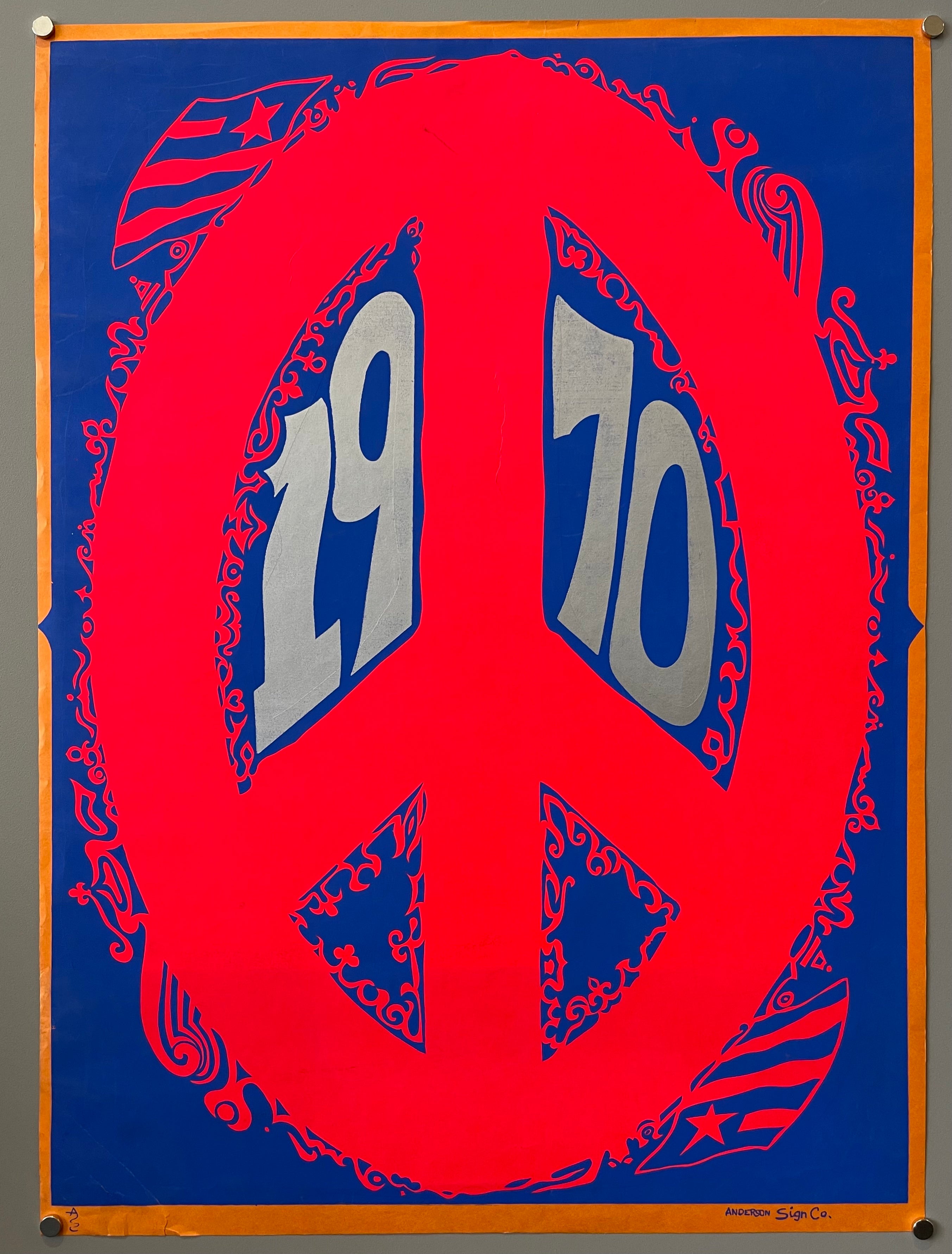 1970 Peace Sign Poster