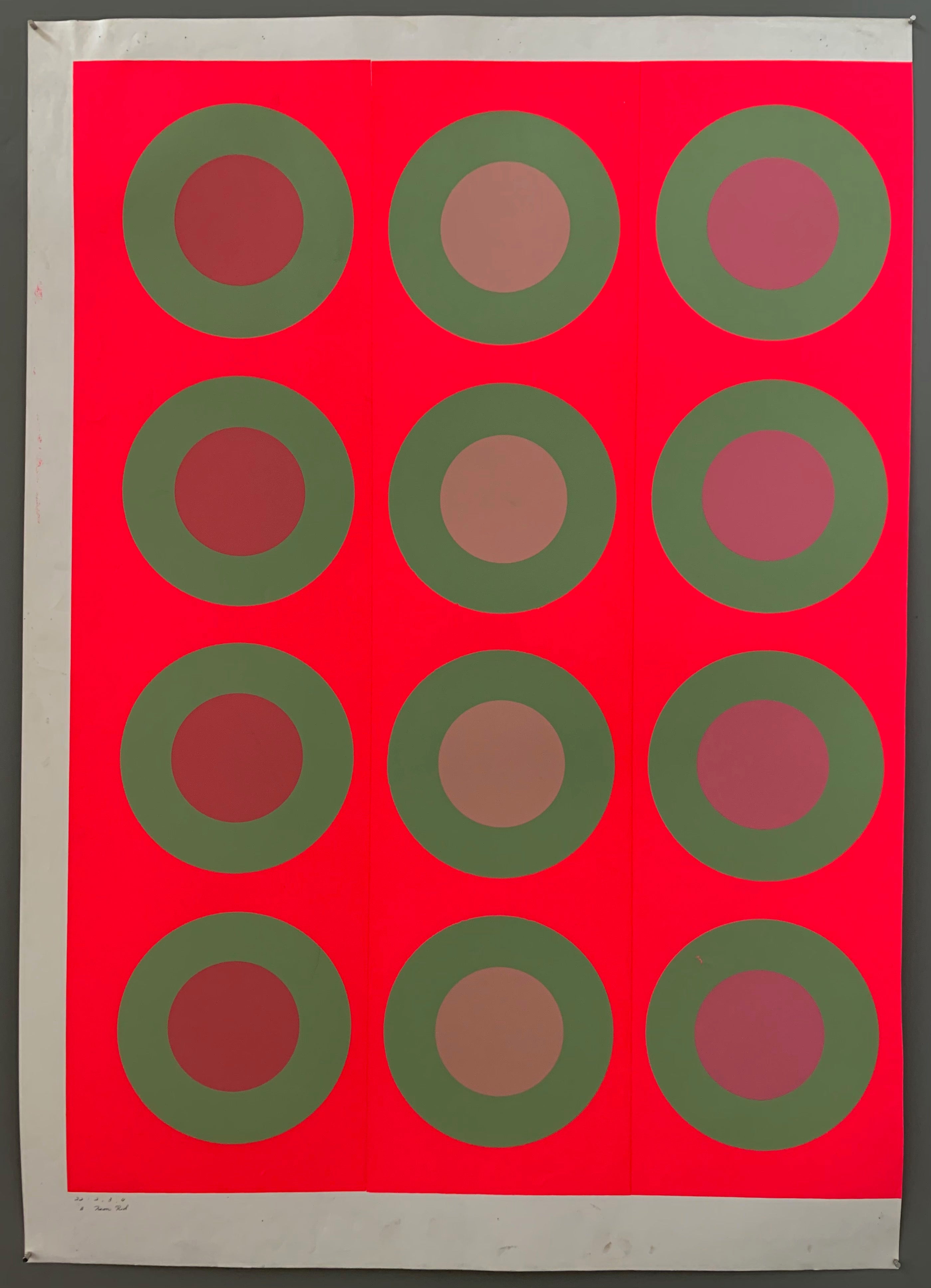 Three rows of targets