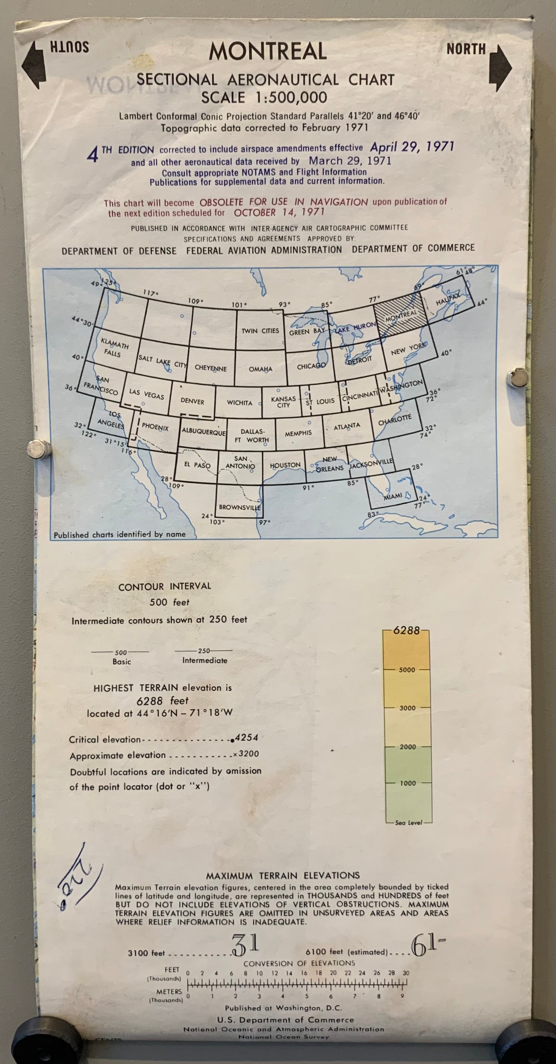 Montreal Sectional Aeronautical Chart, 4th Edition (Double-Sided)