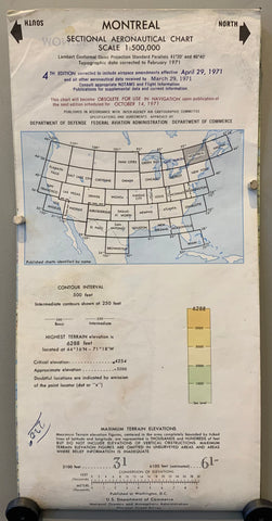 Link to  Montreal Sectional Aeronautical Chart, 4th Edition (Double-Sided)1971  Product