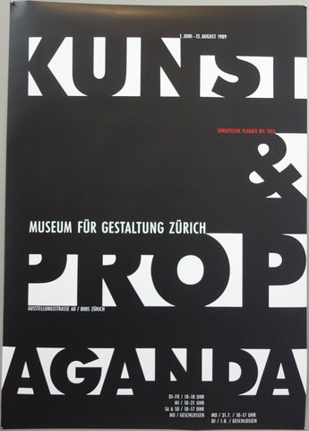 Link to kunst museum für gestaltung zürich propaganda ausstellungsstrasseSwitzerland 1989 Product