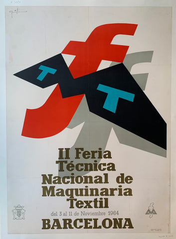Link to Il Feria Tecnica Nacional de Maquinaria Textil PosterSpain, 1964 Product
